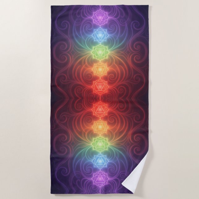 The 7 Chakras´9 Beach Towel (Front)
