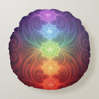 The 7 Chakras´9 Round Cushion