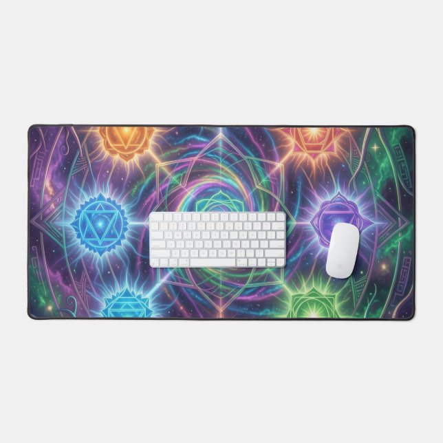 The 7 Chakras Desk Mat (Keyboard & Mouse)