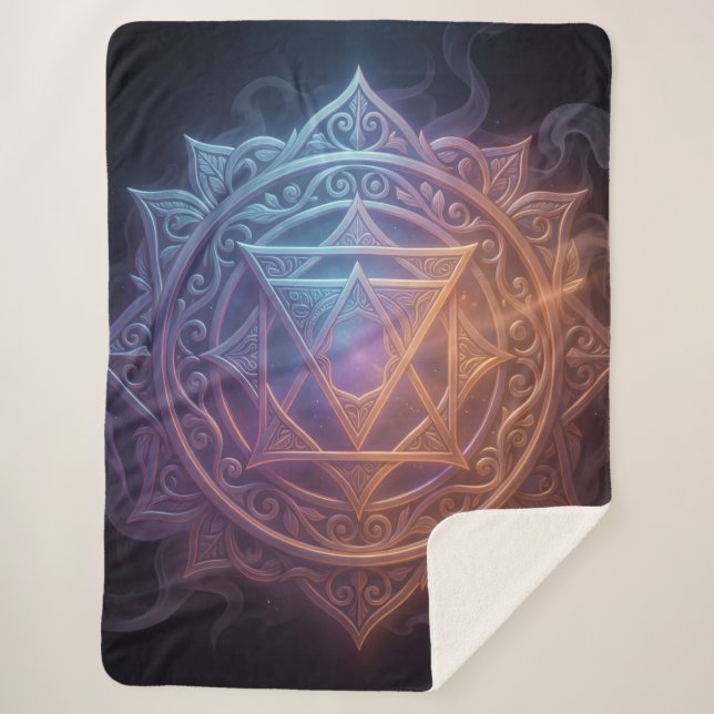 The 7 Chakras Sherpa Blanket (Front)