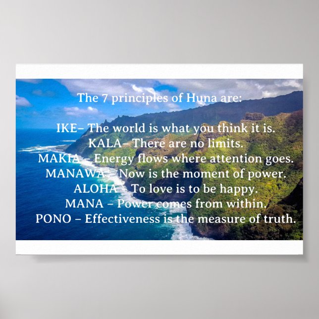 The 7 Principles of Huna Poster (Front)
