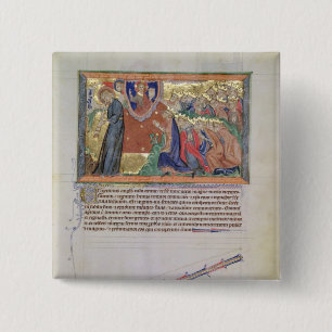 The 7th angel blowing his trumpet 15 cm square badge