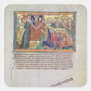 The 7th angel blowing his trumpet square sticker