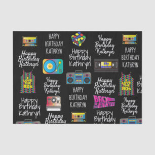 The 80's Personalised Tissue Paper Sheets