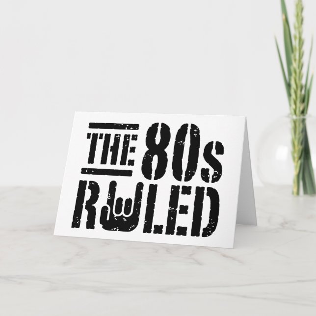 The 80s Ruled Card (Front)