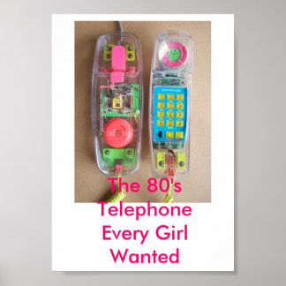 The 80's Telephone Poster