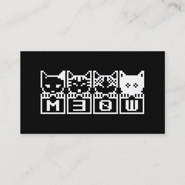 THE 8-BIT CATS M30W BUSINESS CARD (Front)