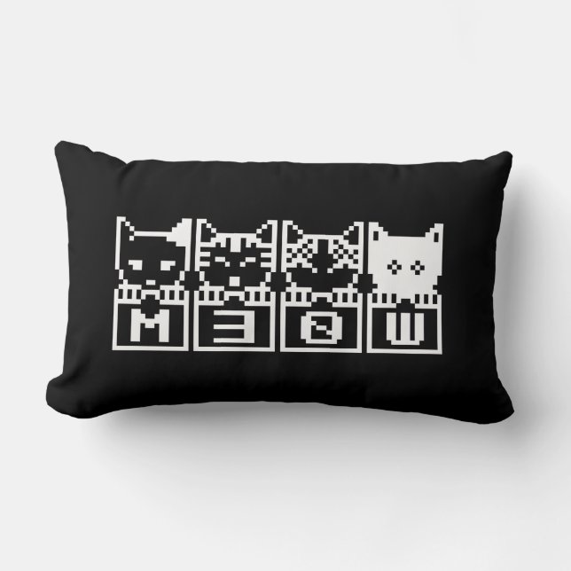 THE 8-BIT CATS M30W LUMBAR CUSHION (Front)