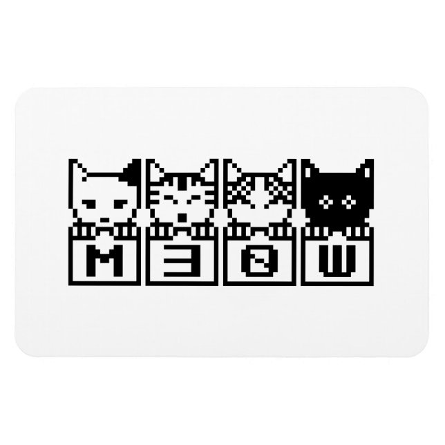 THE 8-BIT CATS M30W MAGNET (Horizontal)