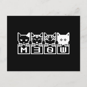 THE 8-BIT CATS M30W POSTCARD