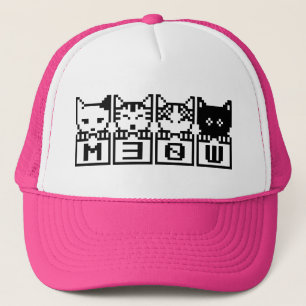 THE 8-BIT CATS M30W TRUCKER HAT
