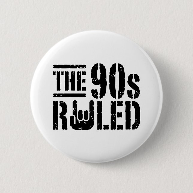 The 90s Ruled 6 Cm Round Badge (Front)