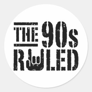 The 90s Ruled Classic Round Sticker
