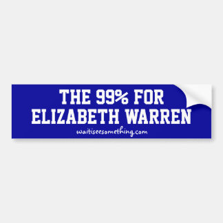 The 99% for Elizabeth Warren Bumper Sticker