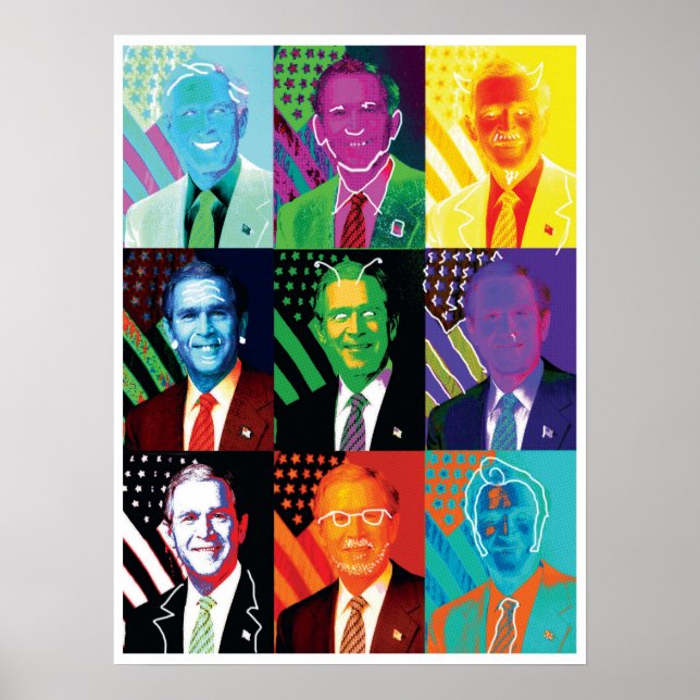 The 9 Faces of Bush Poster (Front)