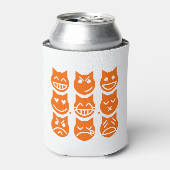 The 9 Lives of the Emoji Cat Can Cooler (Can Front)