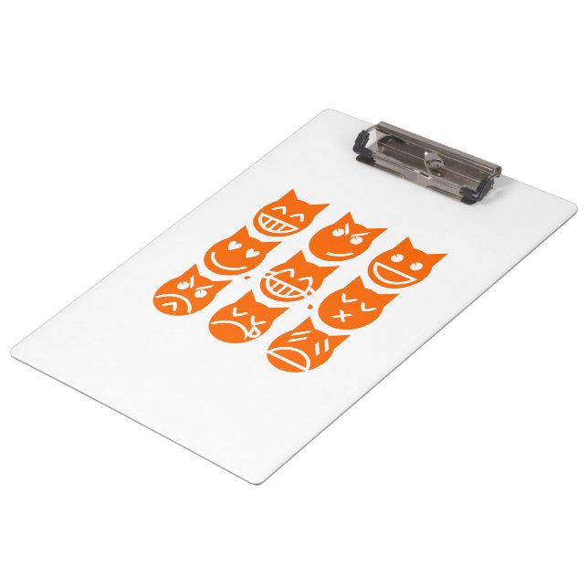 The 9 Lives of the Emoji Cat Clipboard (Angled)