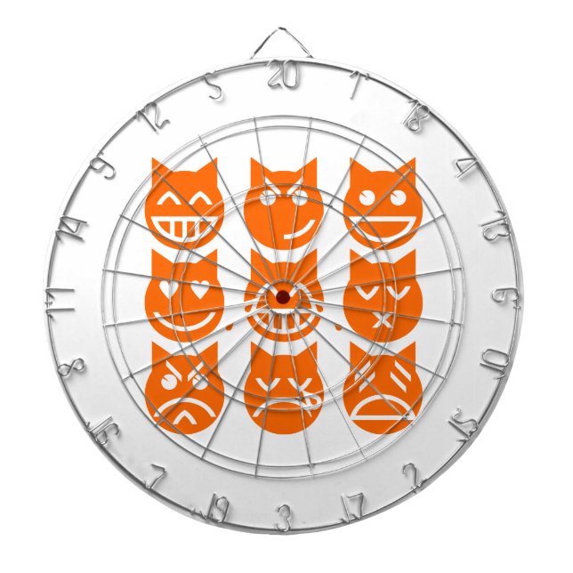 The 9 Lives of the Emoji Cat Dartboard (Front)