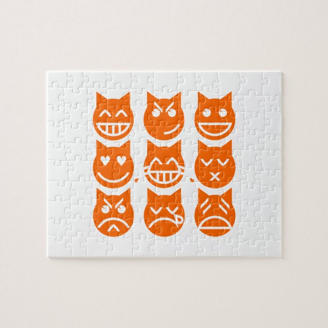 The 9 Lives of the Emoji Cat Jigsaw Puzzle (Horizontal)