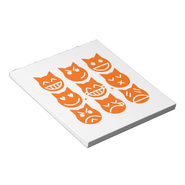 The 9 Lives of the Emoji Cat Notepad (Angled)