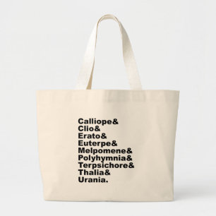 The 9 Muses As Made Popular By Greek Mythology Large Tote Bag