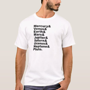The 9 Planets of The Solar System (Pre 2006) T-Shirt