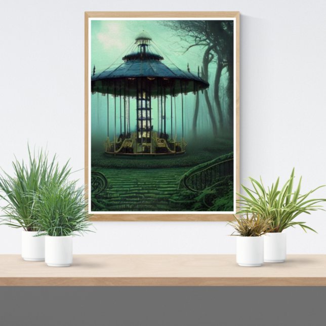 The Abandoned Carousel Digital Art Poster (Creator Uploaded)