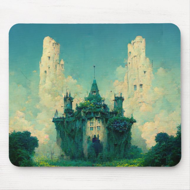 The Abandoned Chateau Fantasy Sci-Fi Mouse Pad (Front)
