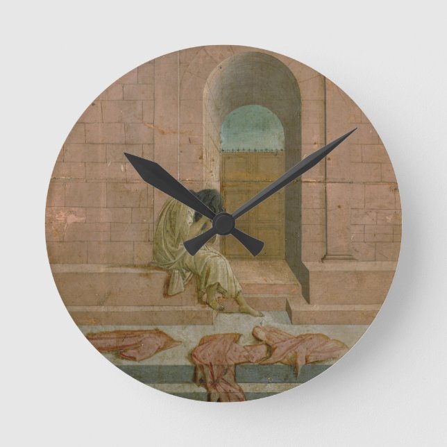 The Abandoned (oil on panel) Round Clock (Front)