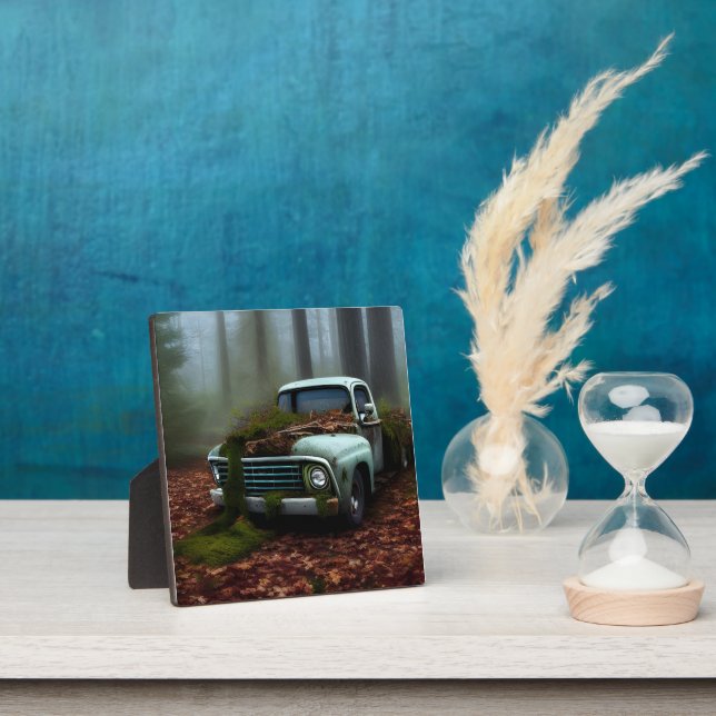 The Abandoned Truck Tabletop Art Plaque (Insitu)