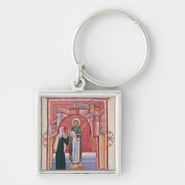The Abbess Hilda offering Key Ring (Front)