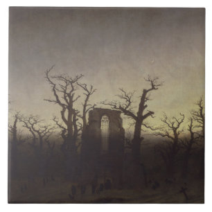 The Abbey in the Oakwood (Ancient Ruins) Ceramic Tile