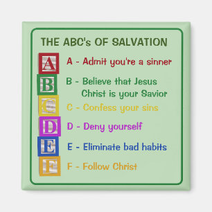 The ABC's of Salvation Magnet