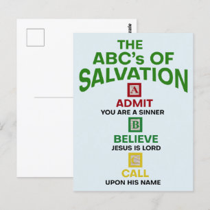 The ABC's of Salvation Postcard