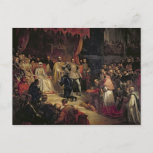 The Abdication of Charles V 1841 Postcard