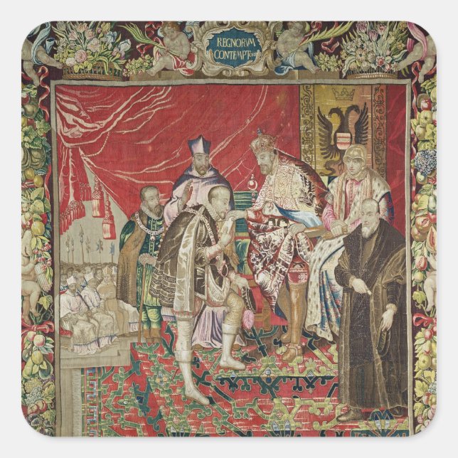 The Abdication of Charles V Square Sticker (Front)