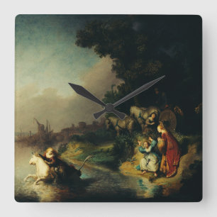 The Abduction of Europa by Rembrandt Square Wall Clock