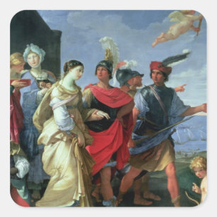 The Abduction of Helen, c.1626-31 Square Sticker