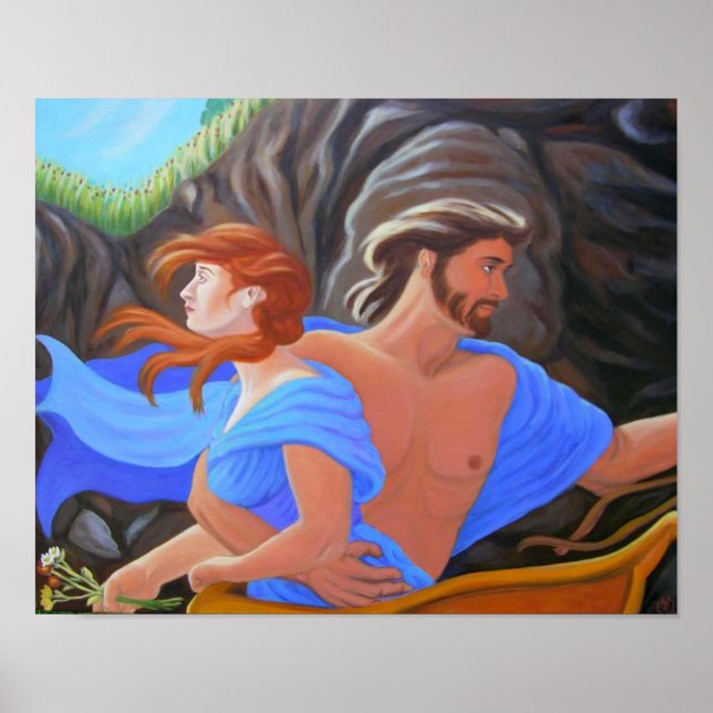 The Abduction of Persephone - Hades and Persephone Poster (Front)