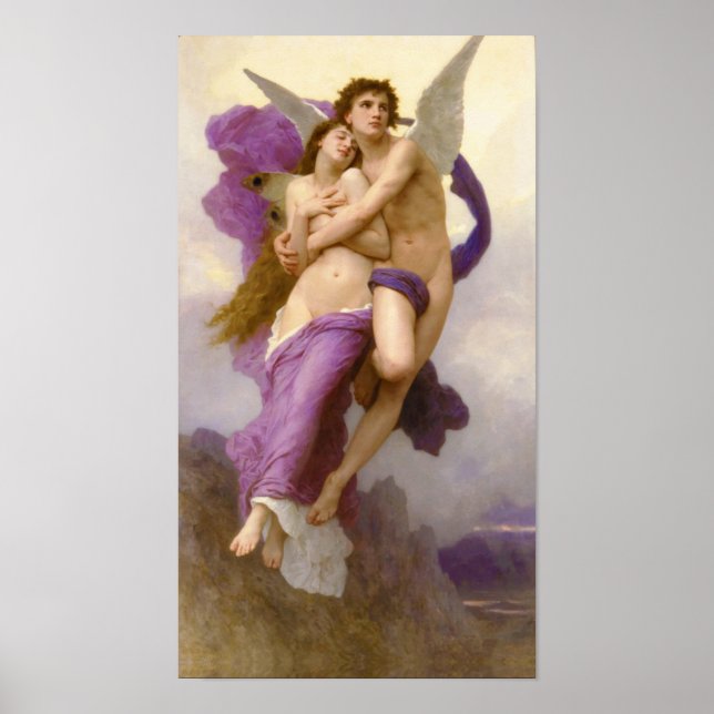 The abduction of Psyche – William Bouguereau  Post Poster (Front)