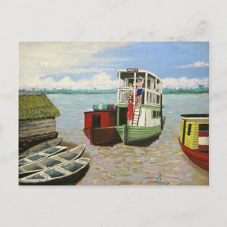 The ABEM Heading Out On The Peruvian Amazon Postcard