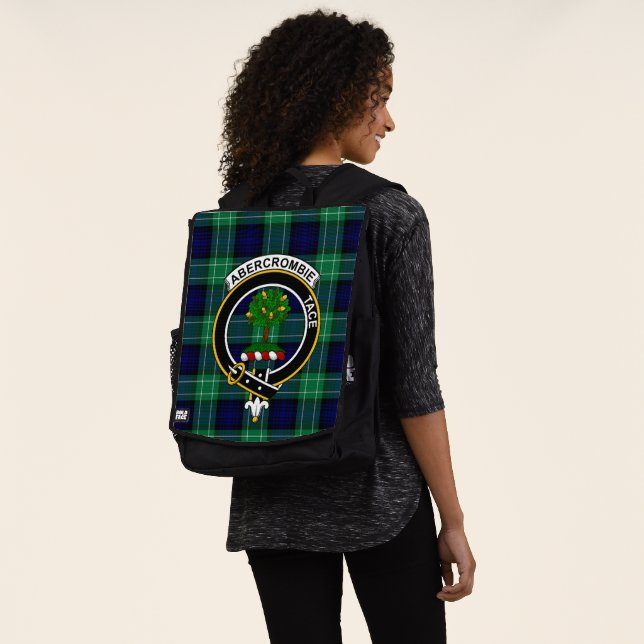 The Abercrombie Clan Crest Tartan Plaid Backpack (Worn)
