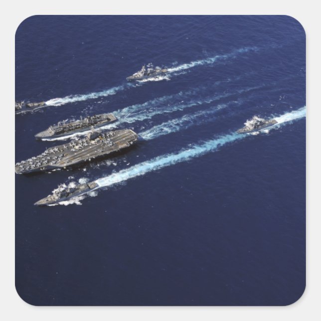 The Abraham Lincoln Carrier Strike Group ships Square Sticker (Front)
