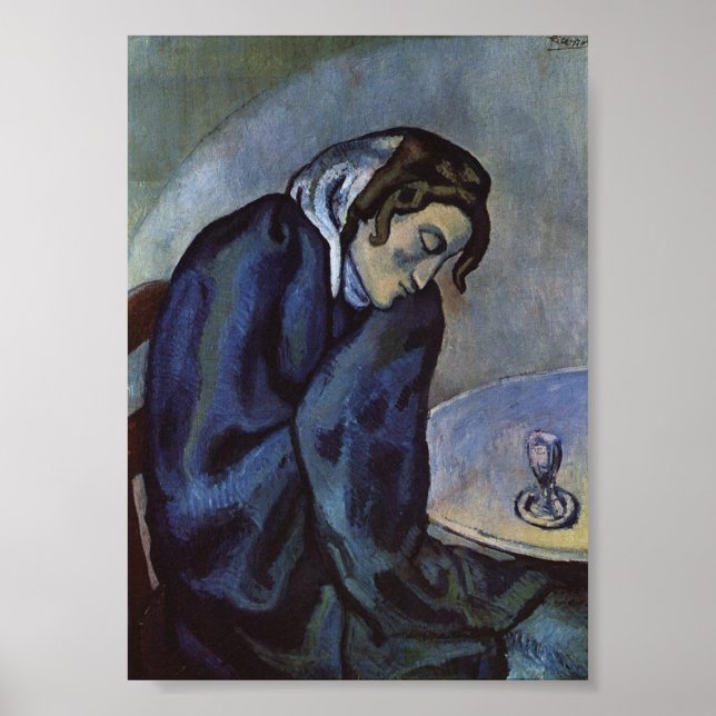 The Absinthe Drinker by Pablo Picasso Poster (Front)