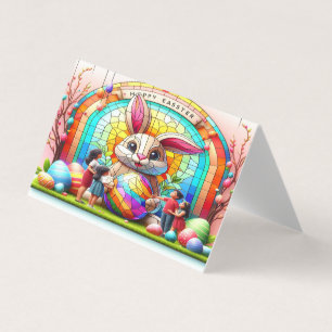 The Abstract Easter Bunny Stain Glass