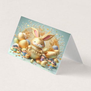 The Abstract Gold Easter Bunny