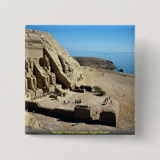 The Abu Simbel Temples, Egypt Desert 15 Cm Square Badge