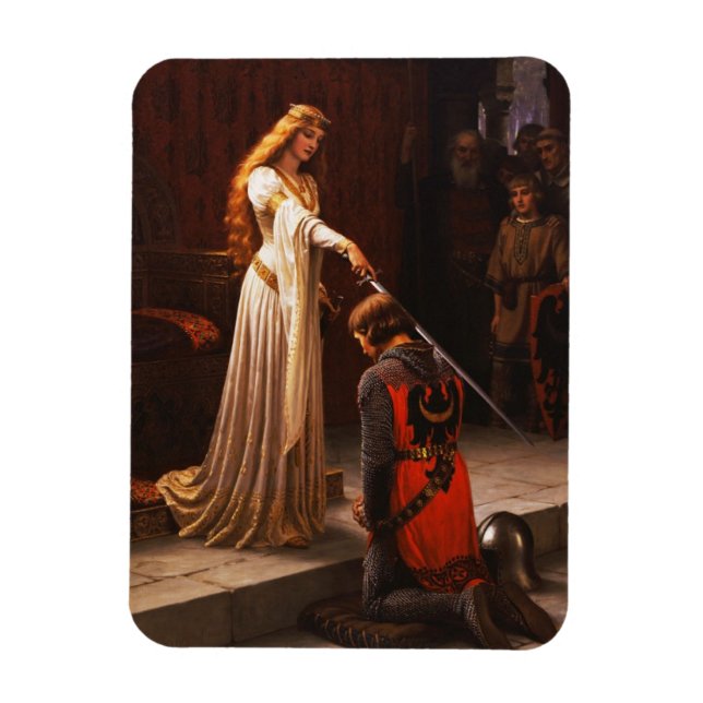 The Accolade Edmund Blair Leighton Magnet (Vertical)