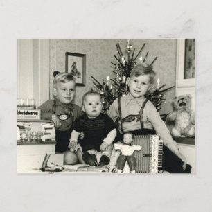 The accordion horror! Christmas 1953. Postcard