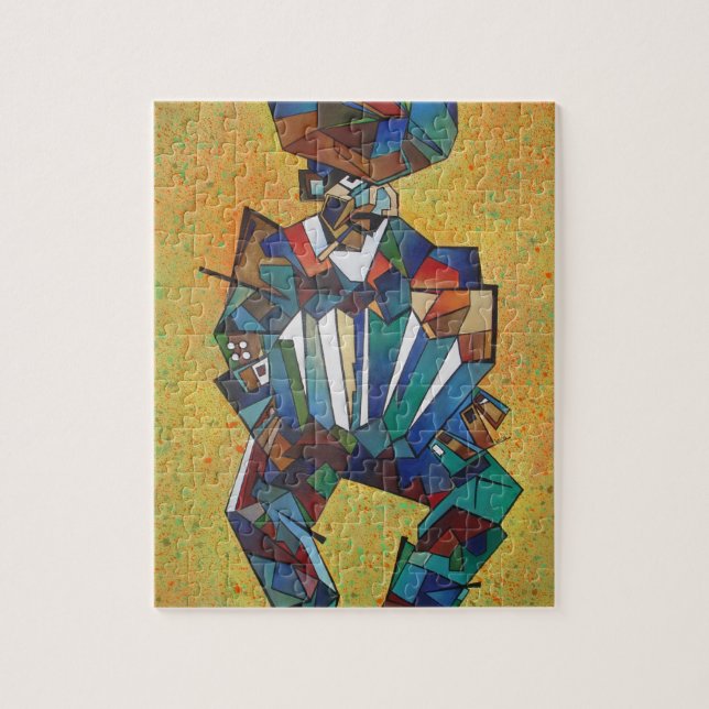 The Accordionist Cubism Art Jigsaw Puzzle (Vertical)